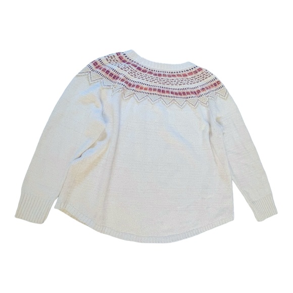 Loft Shimmer Fair Isle Shirttail Sweater - Picture 4 of 4